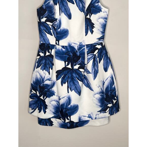 Keepsake Counter Attack Fit & Flare Mini Dress Wedgwood Floral Women's XXS NWT - Picture 4 of 11